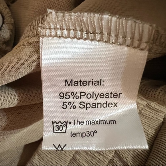 NWT FREEOAK super comfy pants size M. Large size front pockets color beige - Picture 8 of 8